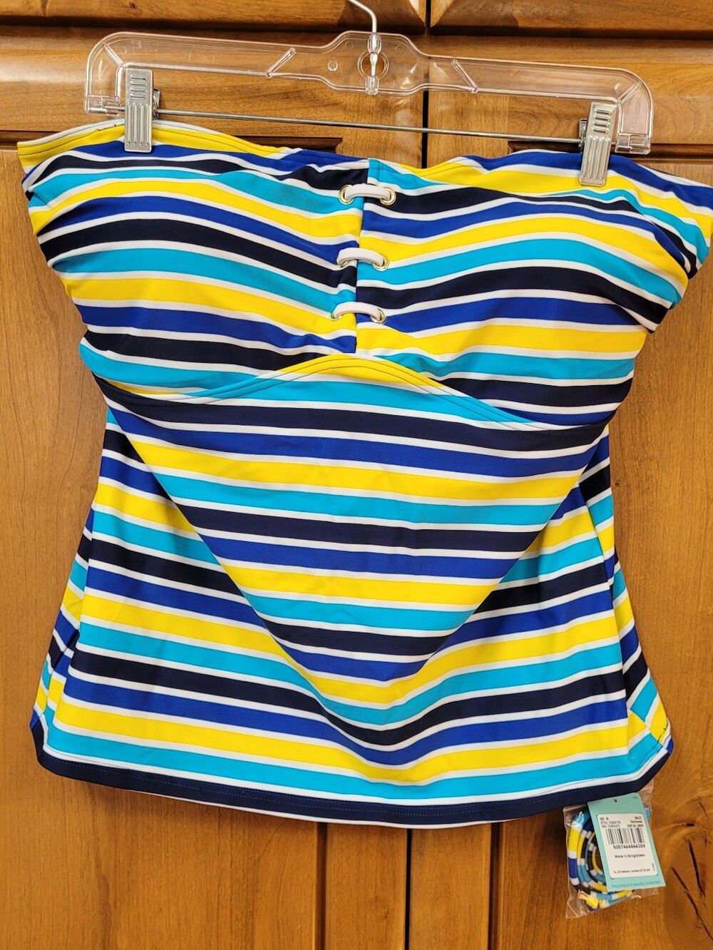 NWT | Tu by Sainsbury's Blue Yellow & White Striped Tankini Set